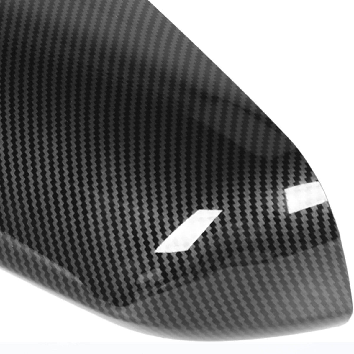 for Ford for Mustang 15-22 M Horn Style Rearview Side Mirror Cover Cap Carbon Fiber