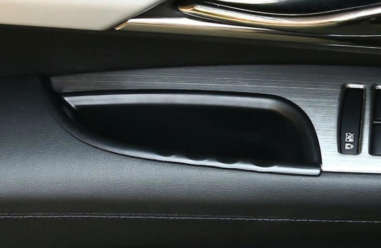 4P ABS Matte Black Interior Door Storage Box Trim 4P for Cadillac ATS 2013-2019