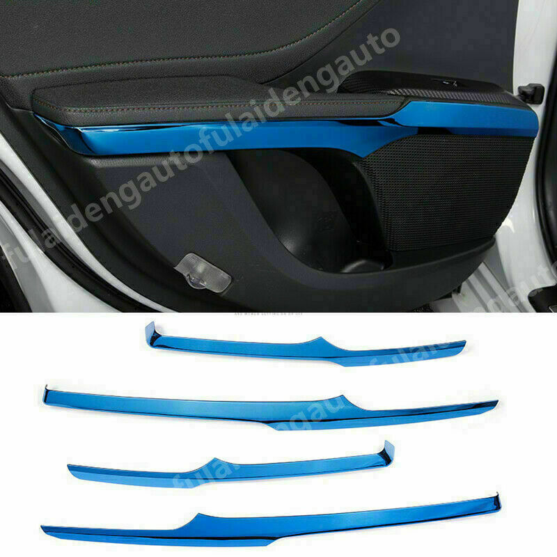 4X for Toyota for Camry 2019-2023 Blue Interior Door Armrest Strips Decor Cover Trim