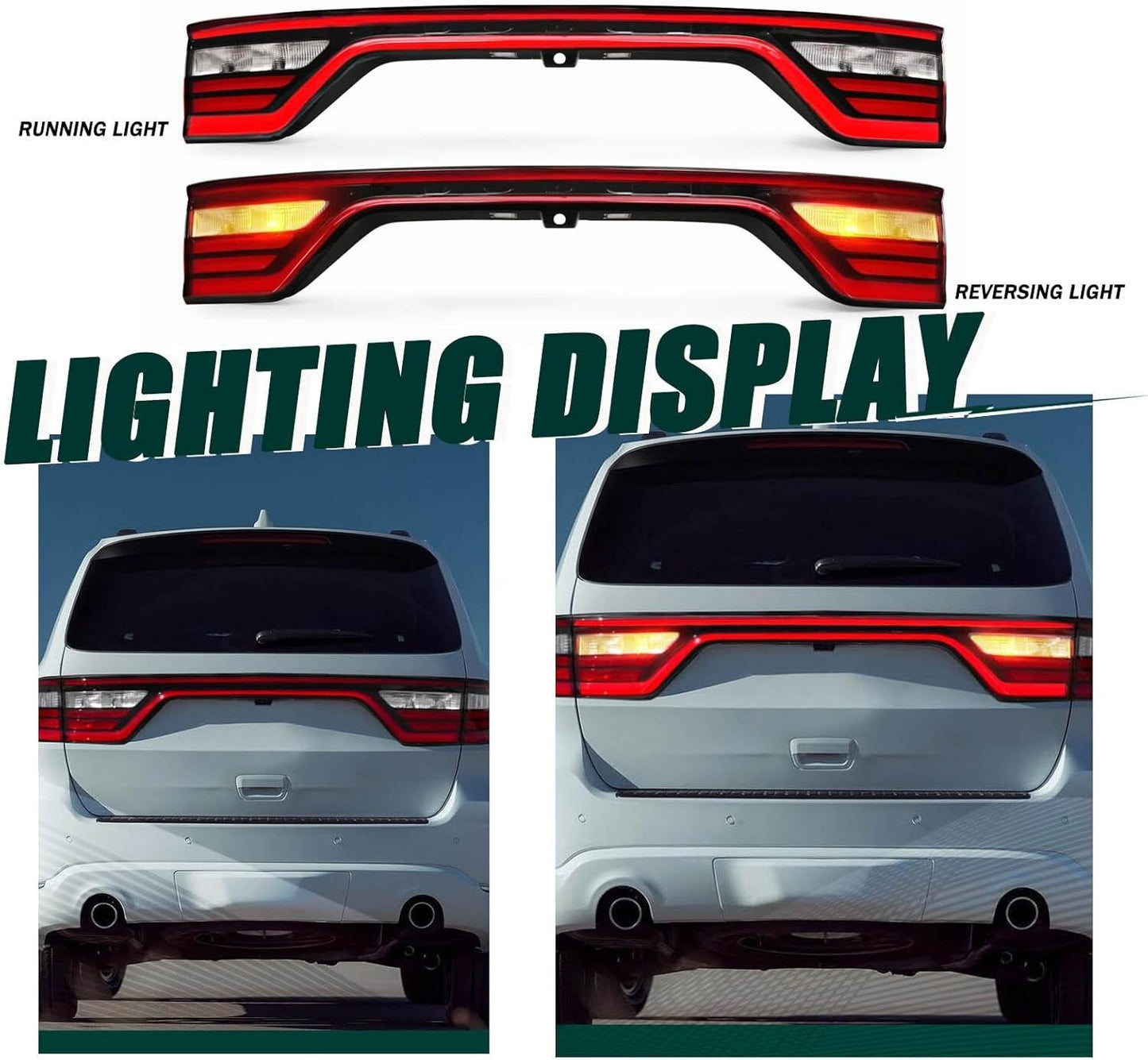 Taillight Lamps W/ Camera Hole For 2014-2022 for Dodge Durango Liftgate 68453659AA
