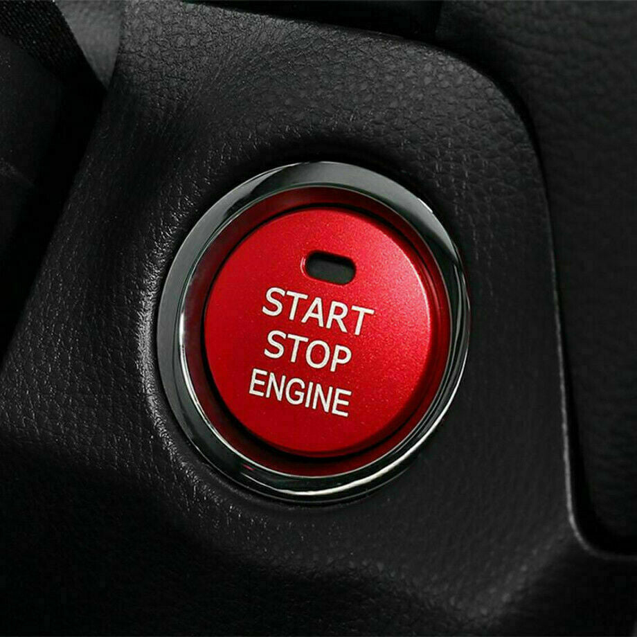 2P Red Engine Start Stop Push Button Cover Alloy for Toyota Highlander 2020-2024