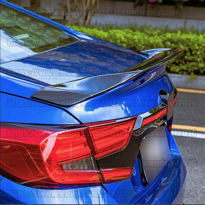 Glossy Black R Style Rear Spoiler Tail Trunk Lip Wing for Honda Accord 2018-2022
