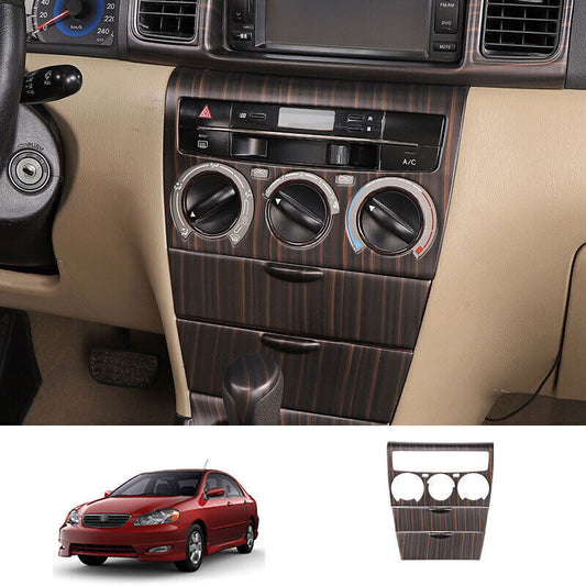 for Toyota for Corolla 2003-2008 Wood Grain Color Middle Console AC Knob Cover Trims