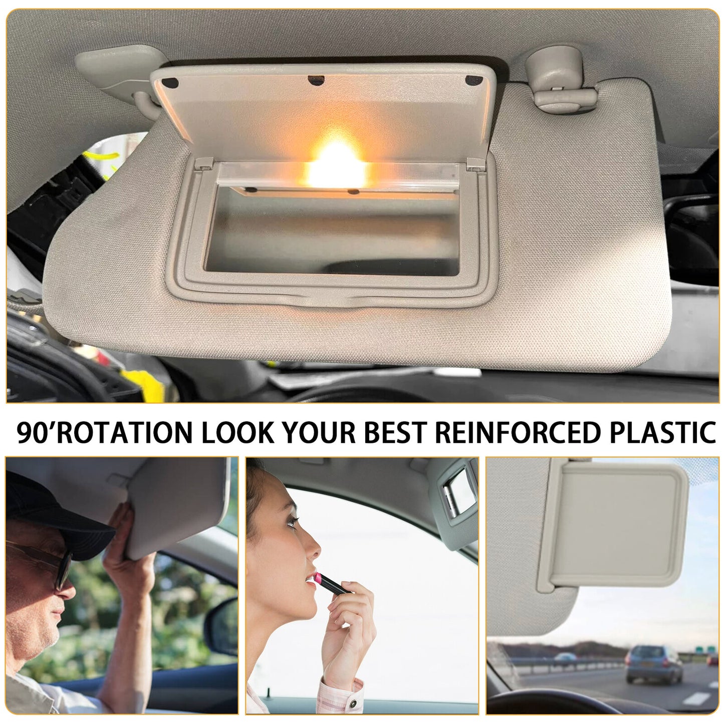 1PC for Nissan Maxima 2016-2021 New 964019DE0A Left Side Sun Visor w/ Lamp