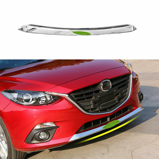 for Mazda 3 Axela 2014-2016 Chrome ABS Front Bumper Grille lip Lower Strip cover