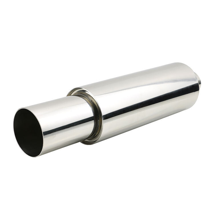 2 Inlet 3.5 Outlet Great Sound Exhaust Muffler Tips 4.5 Body Resonator