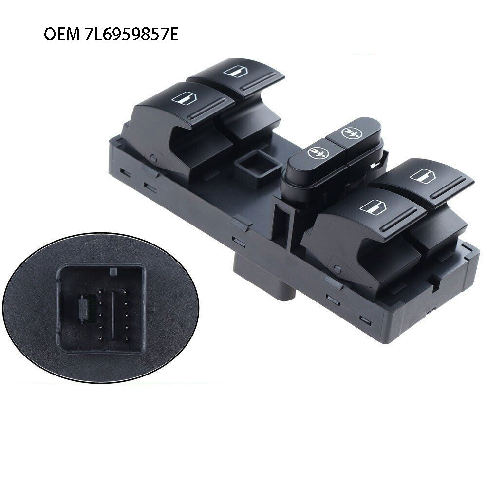 For 2004-2010 for Volkswagen Touareg Black Front Driver Side 7L6959857 Window Switch