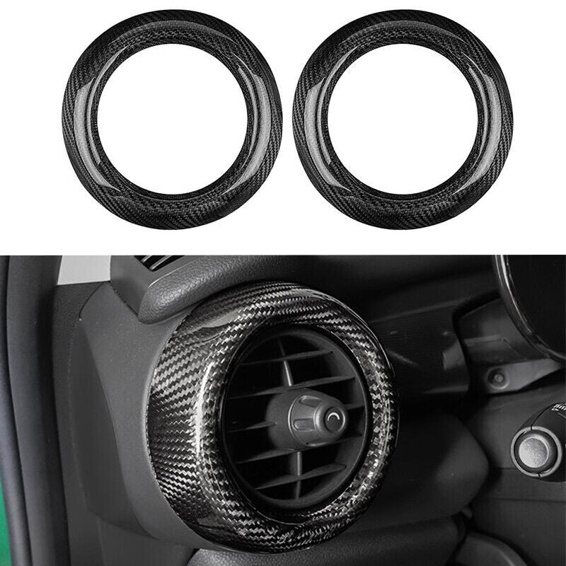 Real Carbon Fiber Air Vent Outlet Cover Trim For 14-21 for Mini Cooper F55 F56 F57