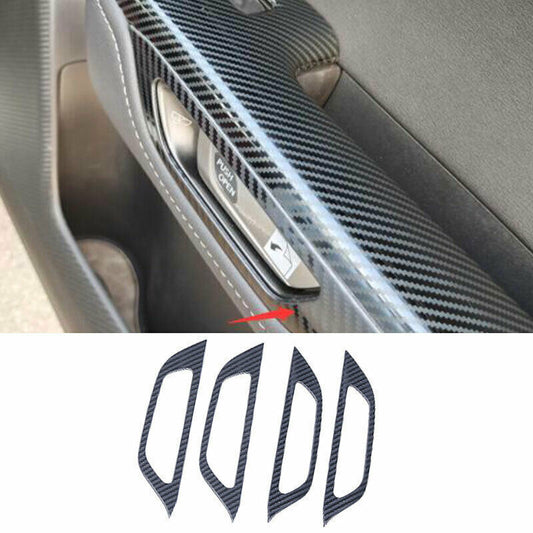 for Lexus NX250 350 350h 2022-23 Carbon Look Steel Inner Door Handle Frame Trim