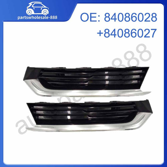 A pair of front bumper outer grille fog light trim bezels fit the for Cadillac CT6 2016-18