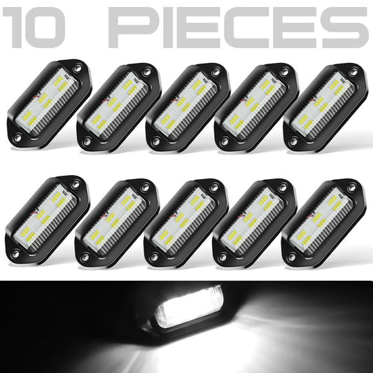10X Universal LED License Plate Tag Lights Lamps White For Truck SUV Trailer Van