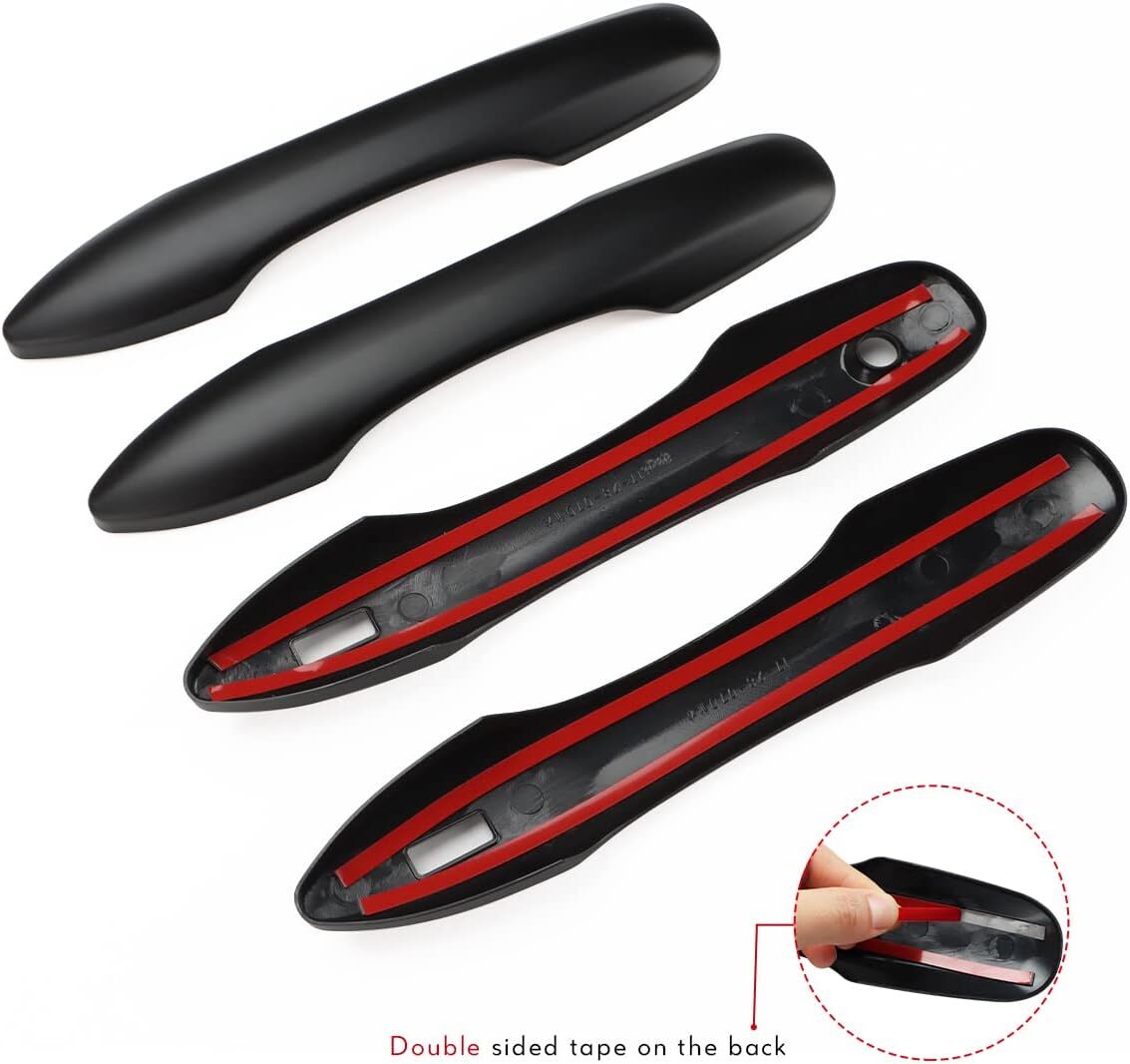 For 2018-2024 for Toyota for Camry Door Handle Cover Matte Black with 2 for Smart Key Holes