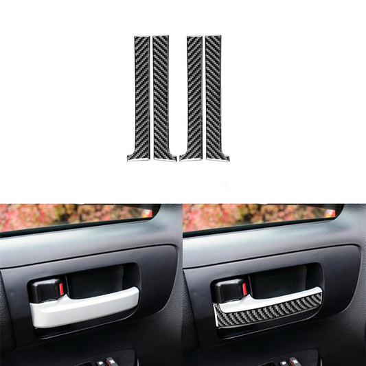 4Pcs Carbon Fiber Interior Door Handle Cover Trim for Toyota Tundra 2014-2018