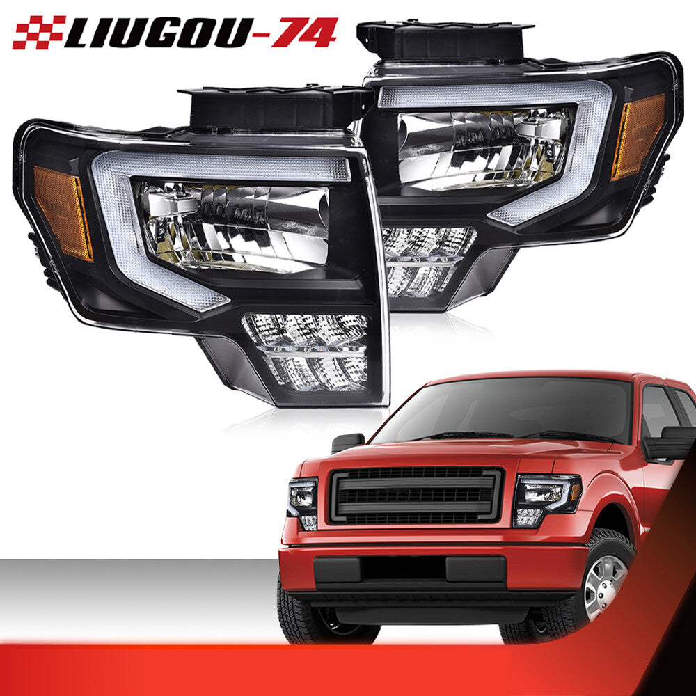 Truck LED DRL tube headlights, left and right lights suitable for 2009-2014 for Ford F-150s.