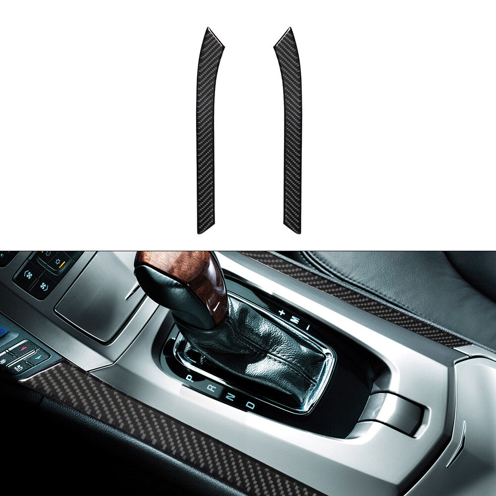 2X Gear Shift Trim Strip Cover Panel Carbon Fiber for CADILLAC CTS SPORT 2008-UP