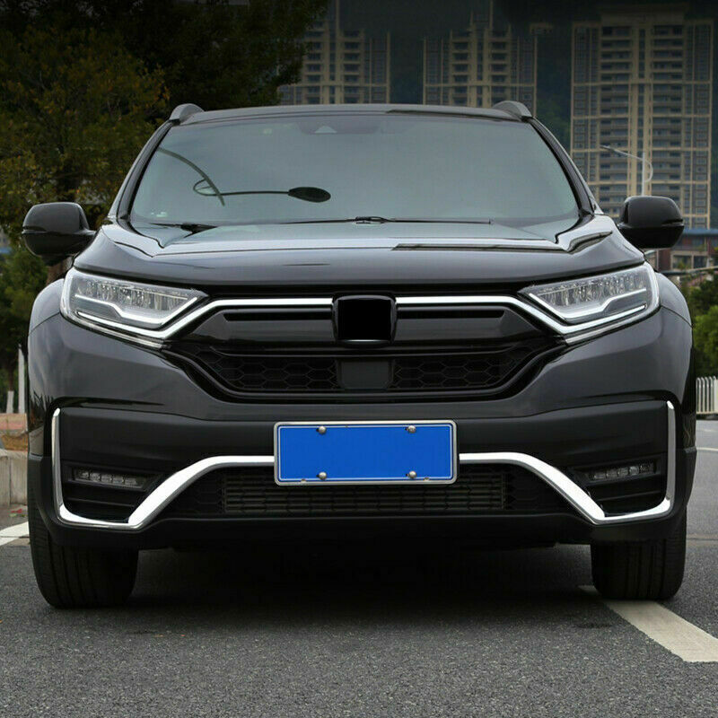 for Honda CR-V 2020-2022 ABS Chrome Front Bumper Fog Lamp Moulding Cover Strips