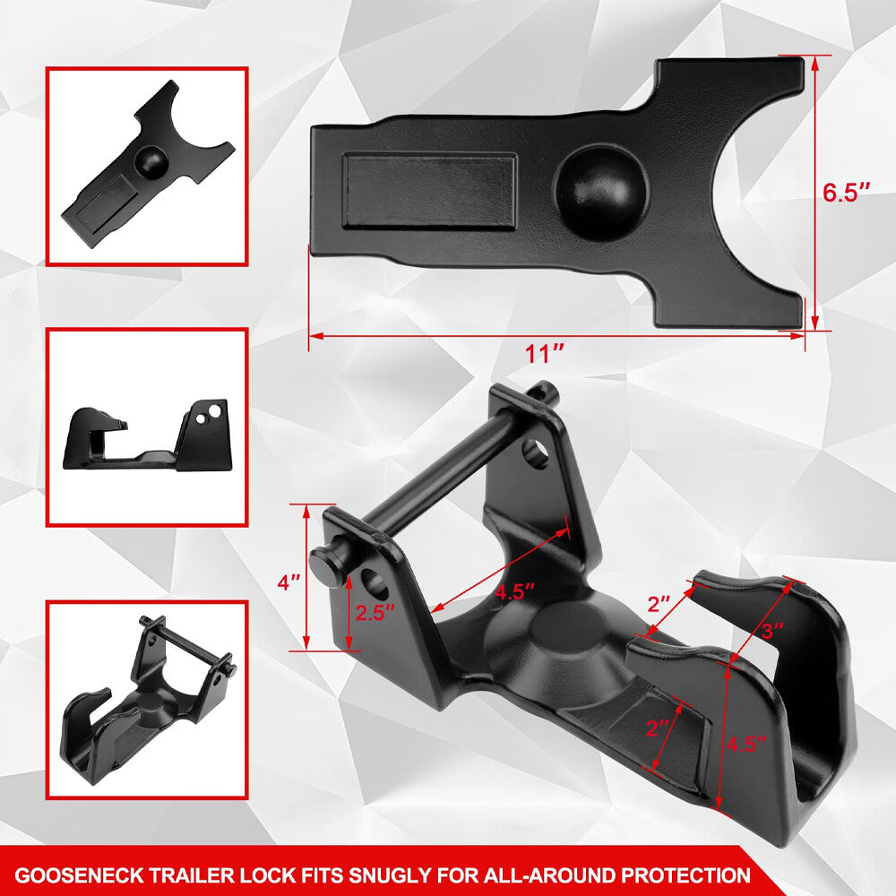 Gooseneck Trailer Lock W/Combination Lock for RVs, Livestock Haulers Trailers