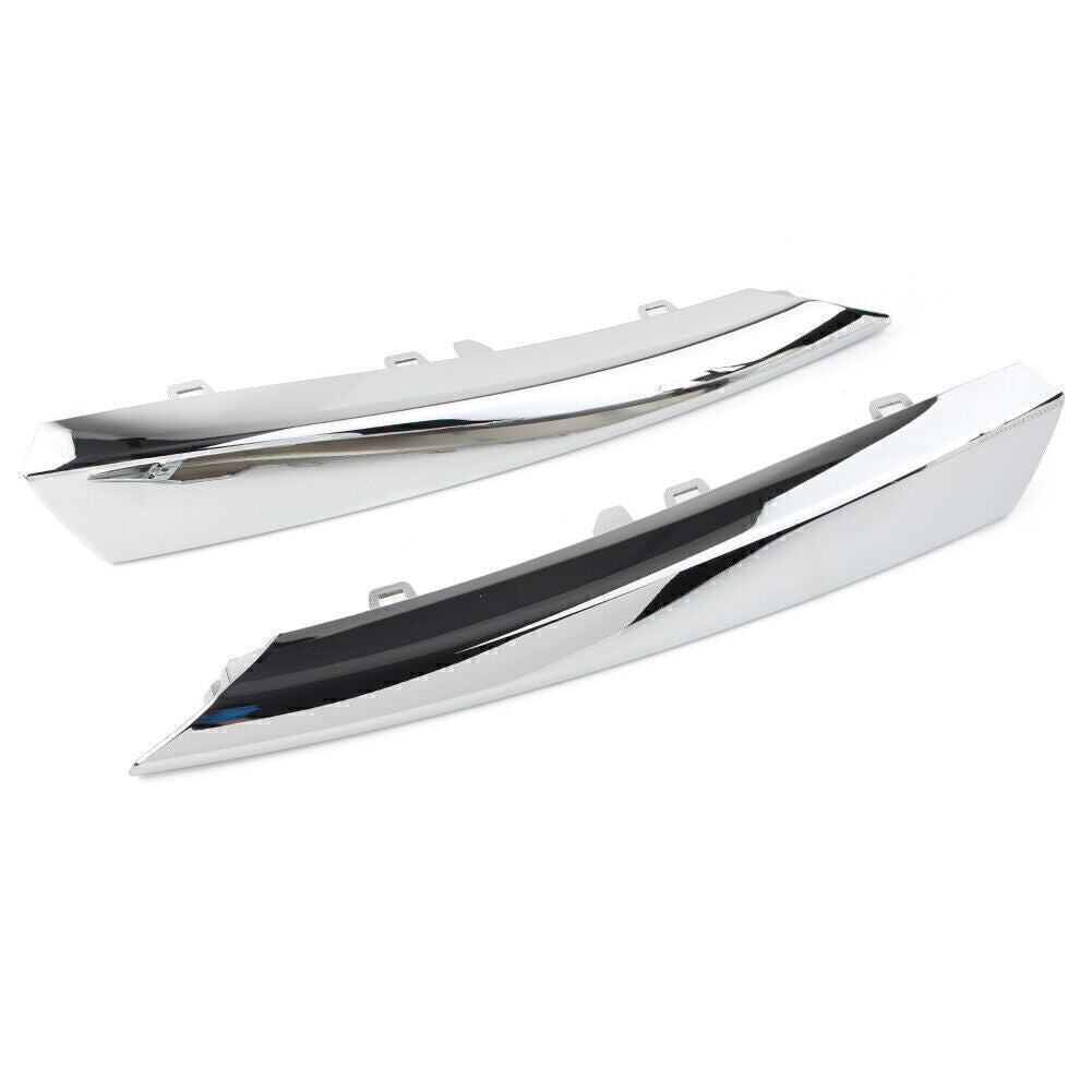 Pair Front Side Grille Chrome Molding Trim Left  Right Fit for Jaguar XF 2012-2015