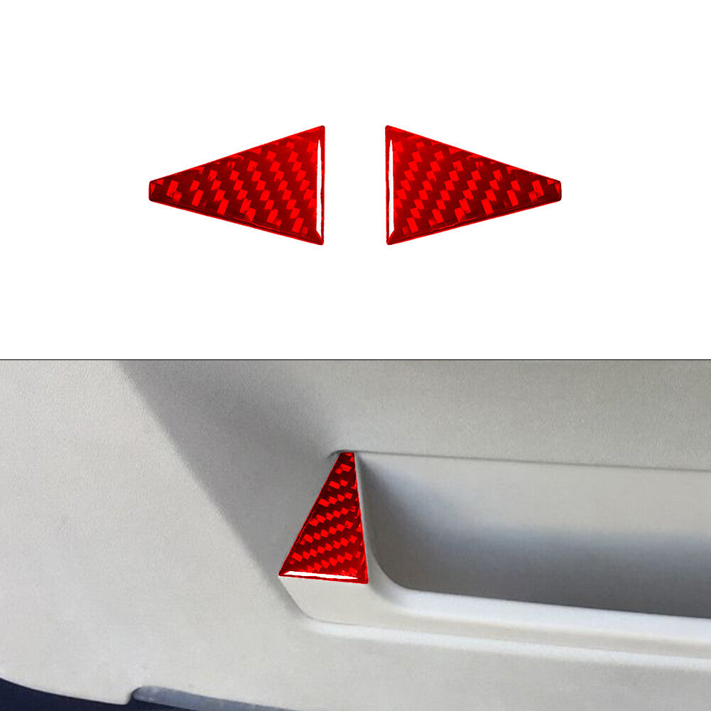 Red Carbon Fiber Door Storage Box mad Cushion Trim Cover for Cadillac CTS 03-07