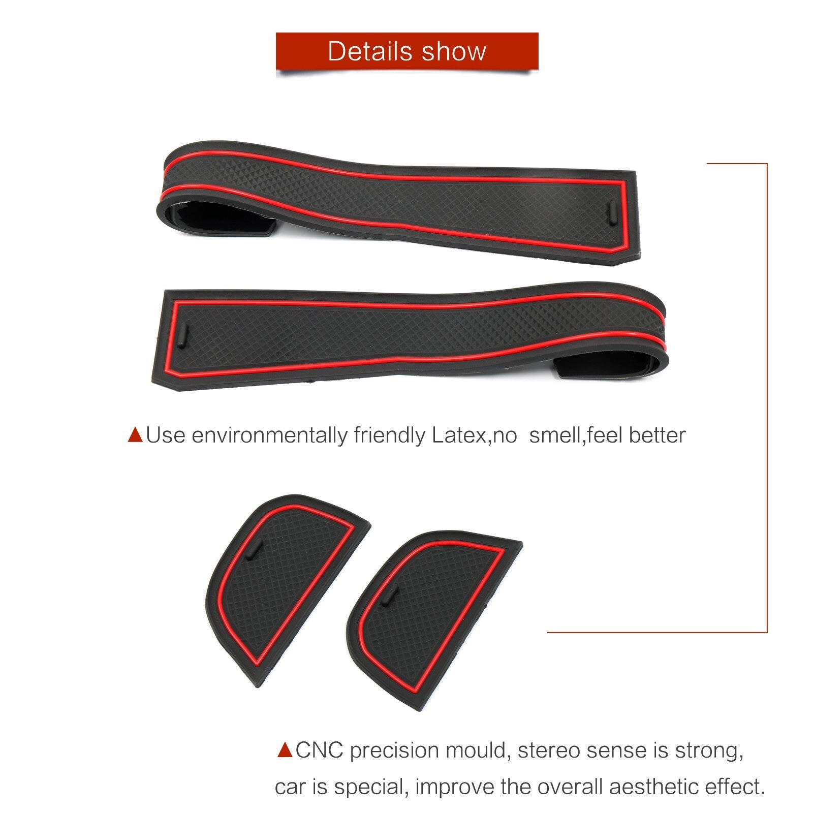 for Toyota for Camry 9TH 2024 2025 Anti-Slip Gate Slot Cup Mat Non-slip Door RED