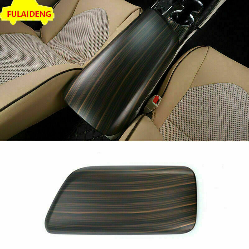 Wood Grain ABS Central Console Armrest Box Cover Trim for Toyota for Camry 2018-2023