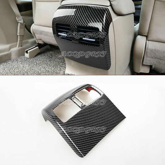 1P Carbon Fiber Rear Armrest Box Air Vent Outlet Trim for Honda Accord 2008-2012