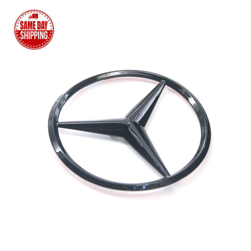 New for Mercedes-Benz E-Class W212 Rear Badge with Glossy Black Star on Trunk Lid