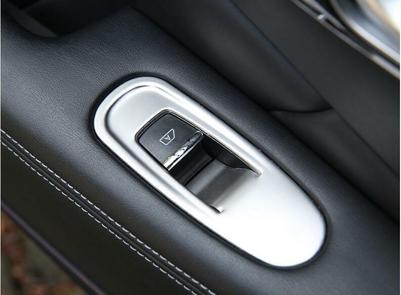 for Infiniti Q50 Q60 2014-2023 Silver Steel Window Lock Lift Panel Frame Trim 4