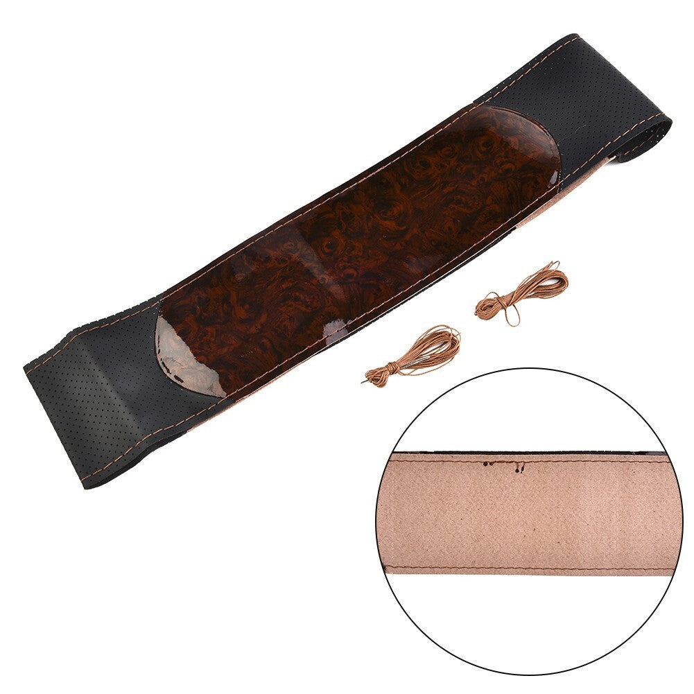 DIY Leather Steering Wheel Cover: Protects and prevents slippage on steering wheels suitable for 37-38 cm.