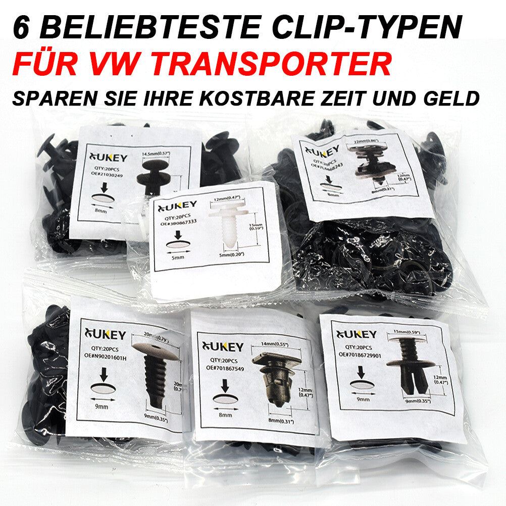 120pcs Befestigung Clips 701867549 f¨¹r for VW Bus T4 T5 T6 Innenverkleidung Klips DE