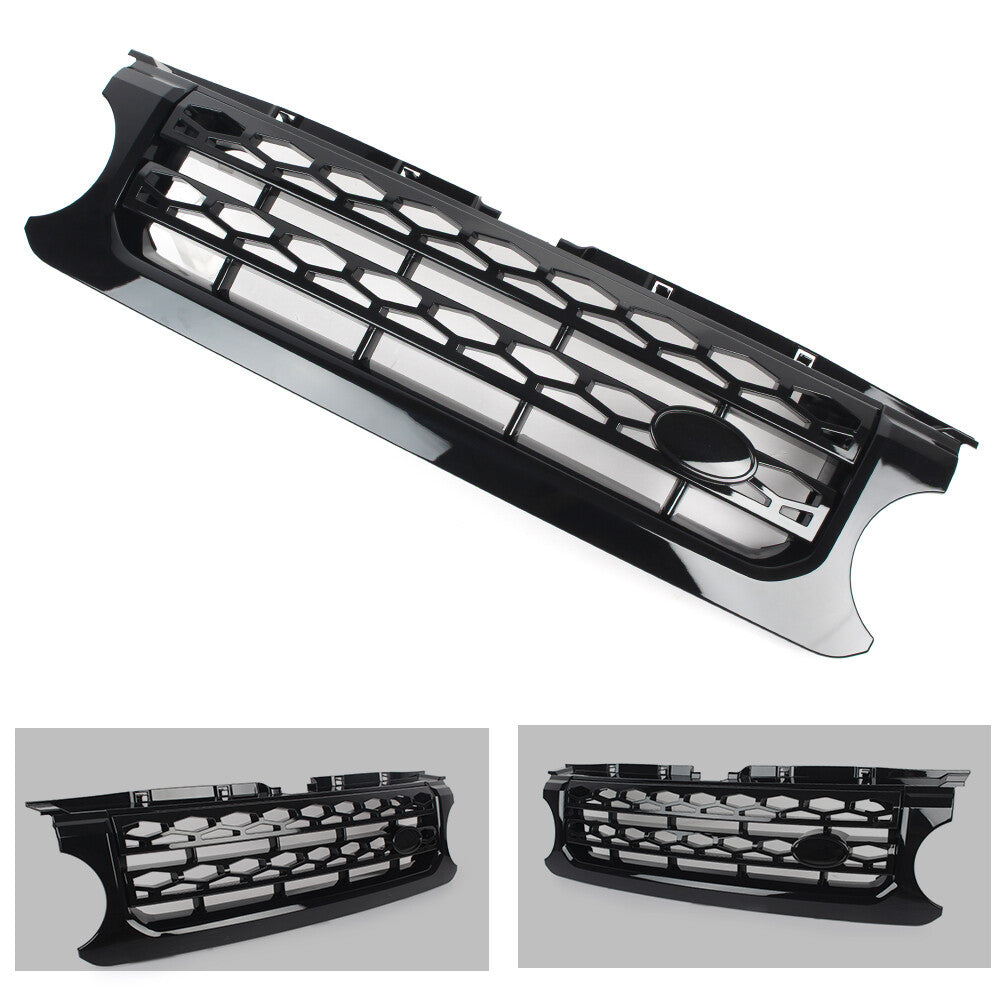 Glossy Black Front Grill Grille Fit 2010-2013 2012 11 for Land Rover LR4