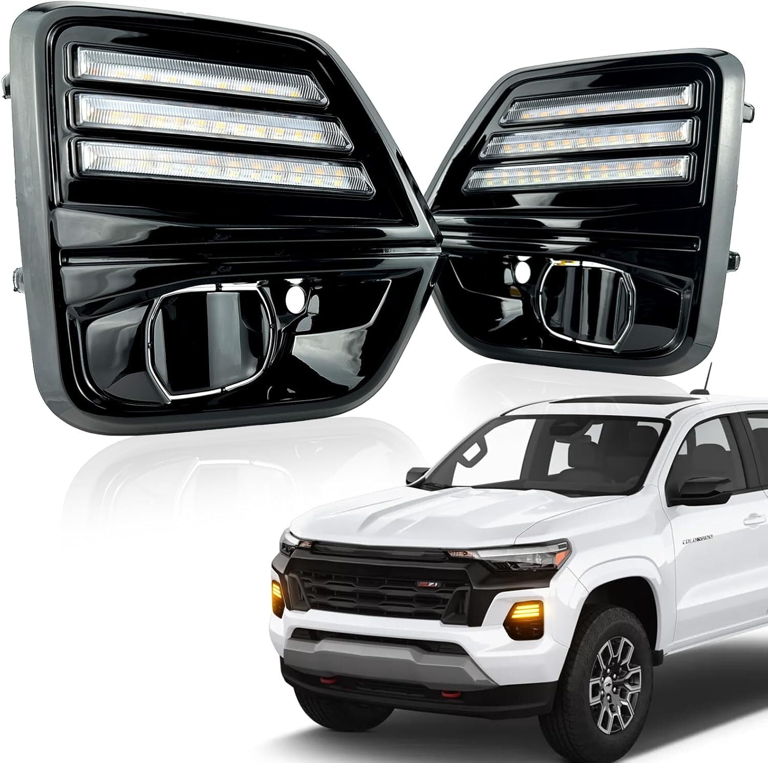 LED Daytime Running Front Fog Turn Signal Light for Chevrolet Colorado 2023 2024