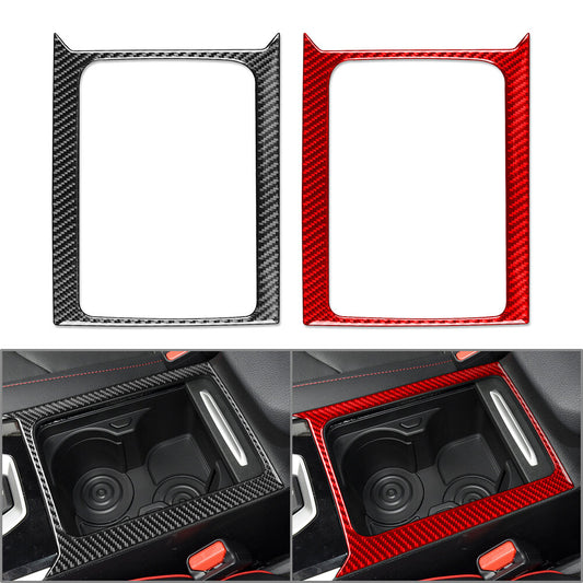 Carbon Fiber Center Console Water Cup Holder Panel Cover for Kia Forte Cerato K3