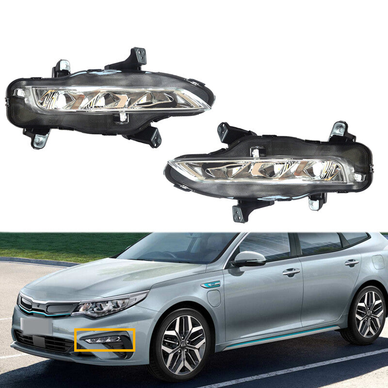 Pair Front Fog Light Yellow Turn Signal LED Lamps for Kia Optima / K5 2019-2020