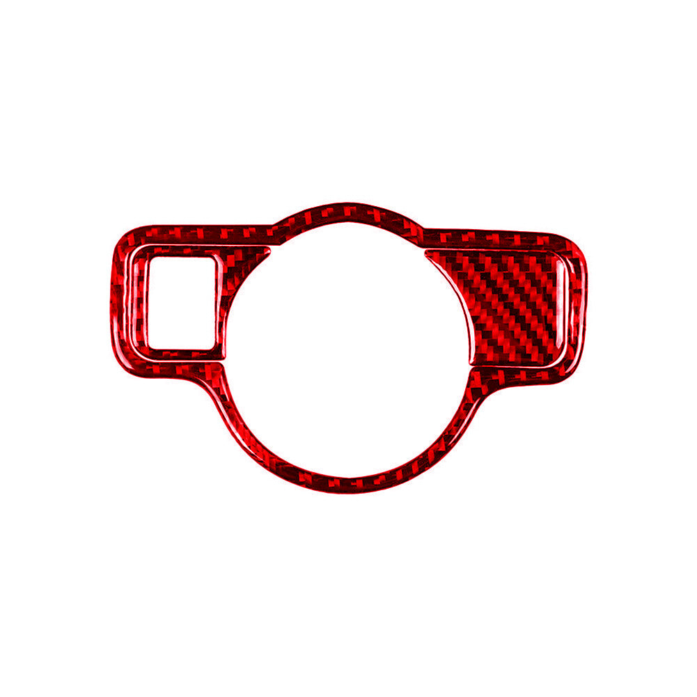 Red Carbon Fiber Headlight Button Trim for Mercedes-Benz CLA GLA GLE Type A