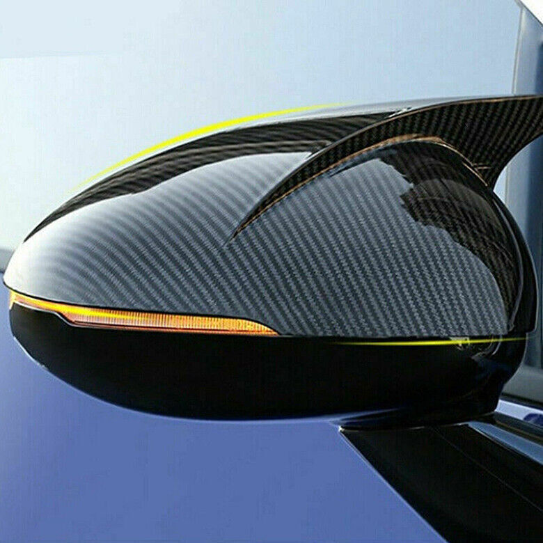 Carbon Fiber Ox Horn Rear View Side Door Mirror Cap Cover Trim for Kia K5 21-24