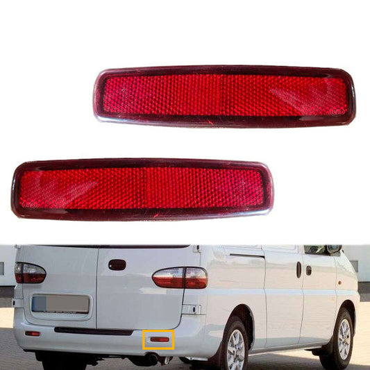 Pair Rear Bumper Reflector Turn signal Lamp Red for HYUNDAI H1 STAREX 2001-2006