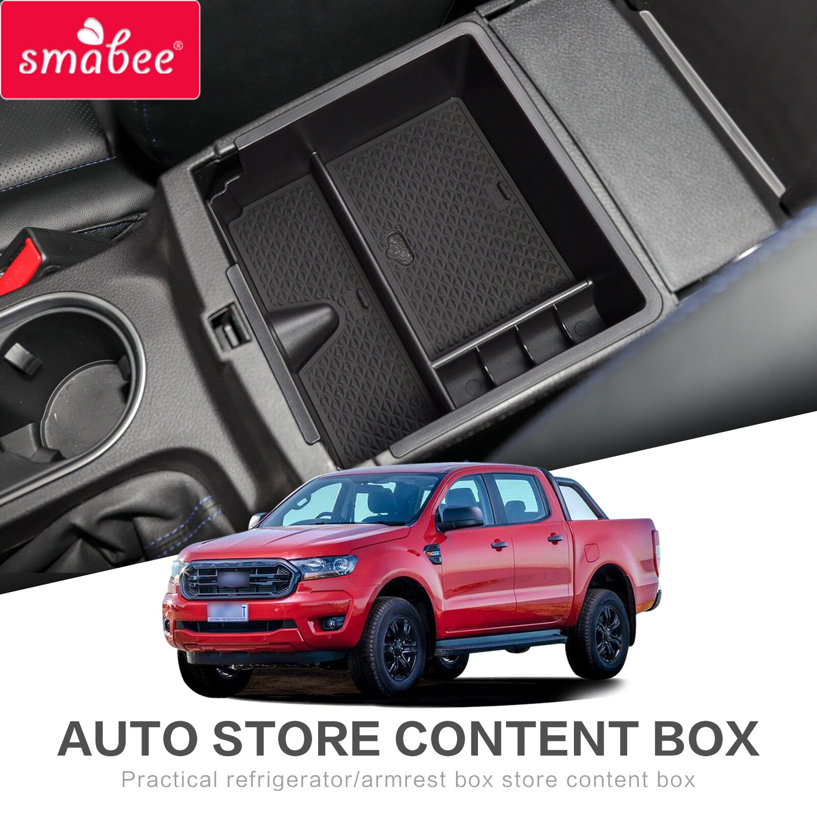 Car Center Console Armrest Storage Box for FORD RANGER 2012 - 2023 Accessories