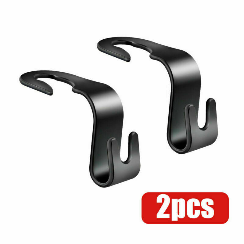 2pcs Black Car for Seat Hook Purse Hanger Bag Organizer Holder Clip Car Accessories