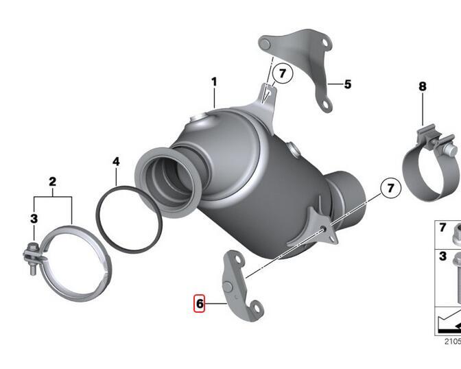Exhaust manifold pre-converter bracket 18207610689 suitable for BMW F01, F02, X5, E70, X6, 740i