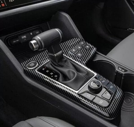 Carbon Fiber Gear Shift Panel Accessory Cover Trim For 2023 2024 for Kia Sportage