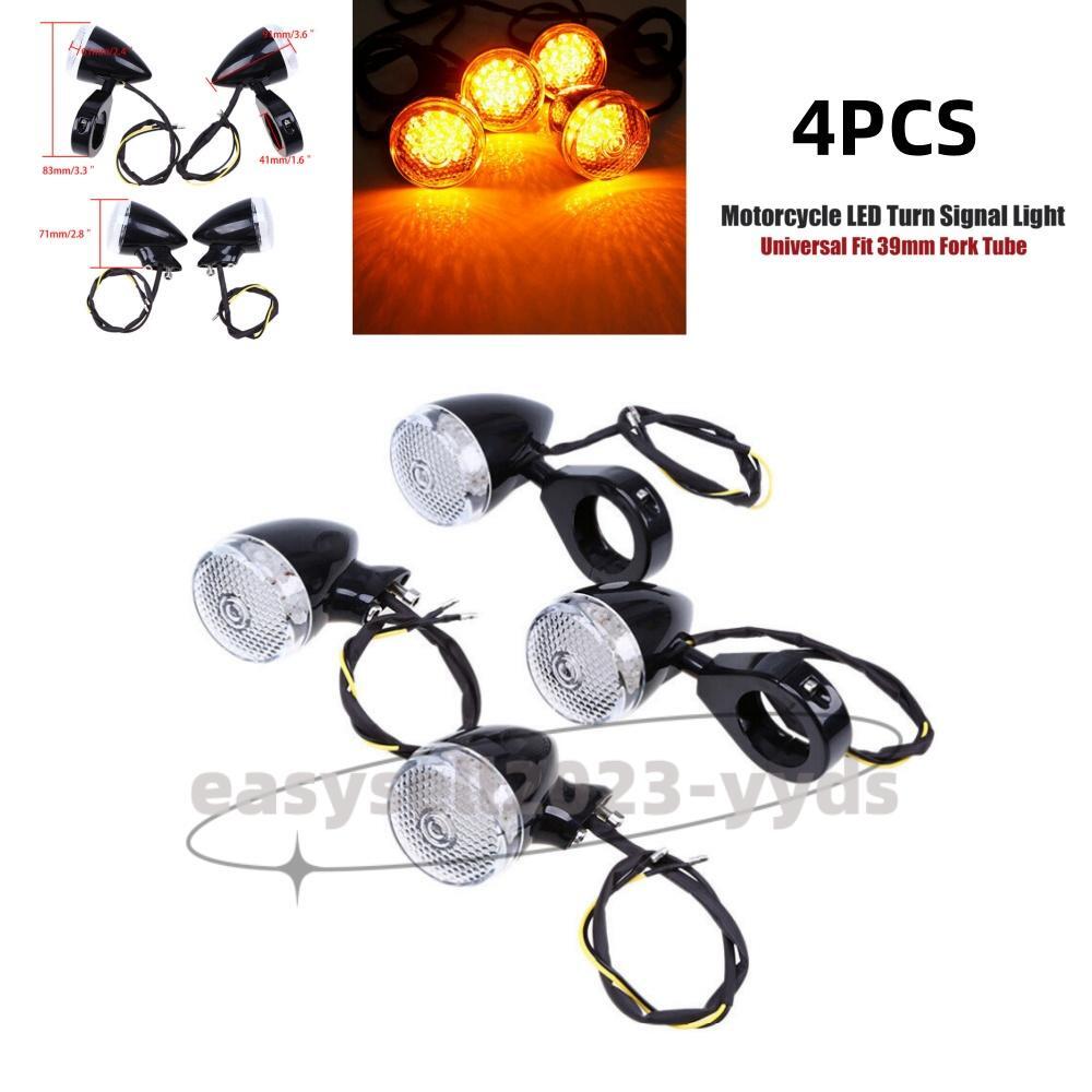 Univesal LED Turn Signal Light 39mm Clamp for Harley Touring Sportster for Davidson