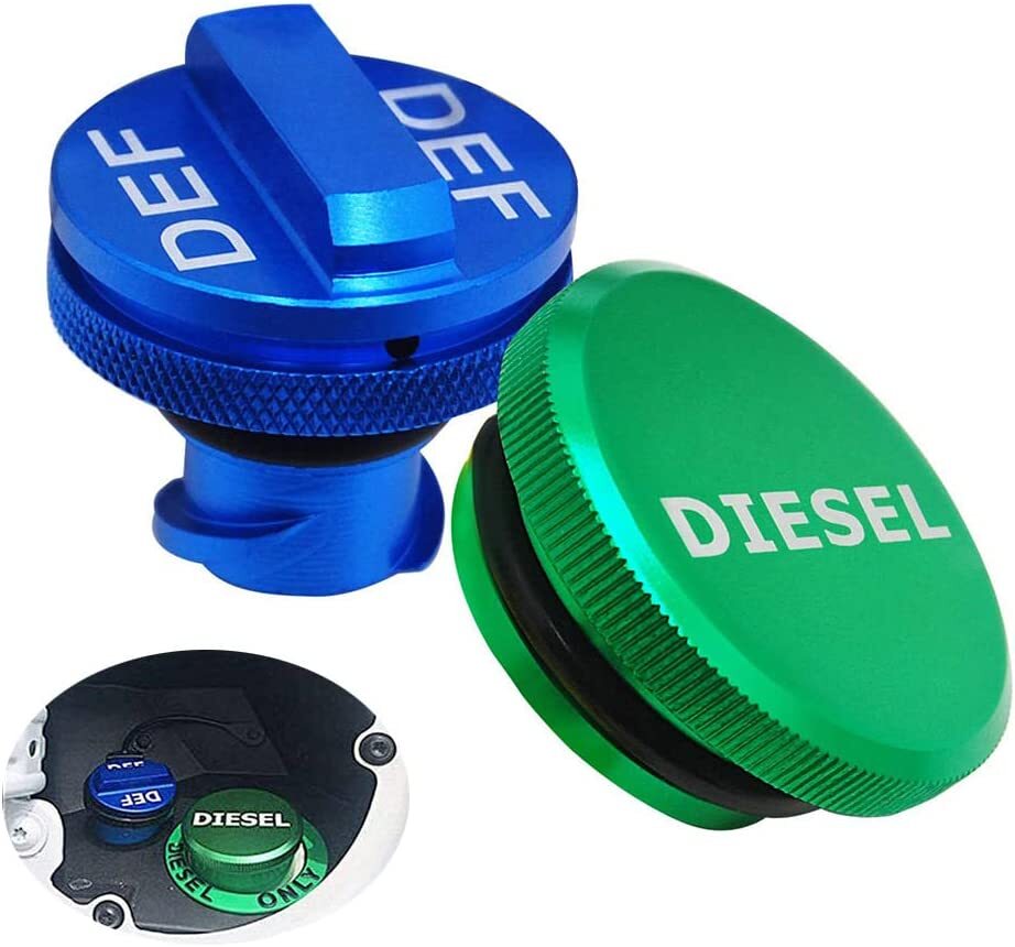 Combination pack of magnetic for Ram diesel blank fuel caps + DEF caps for Dodge for Ram trucks 1500