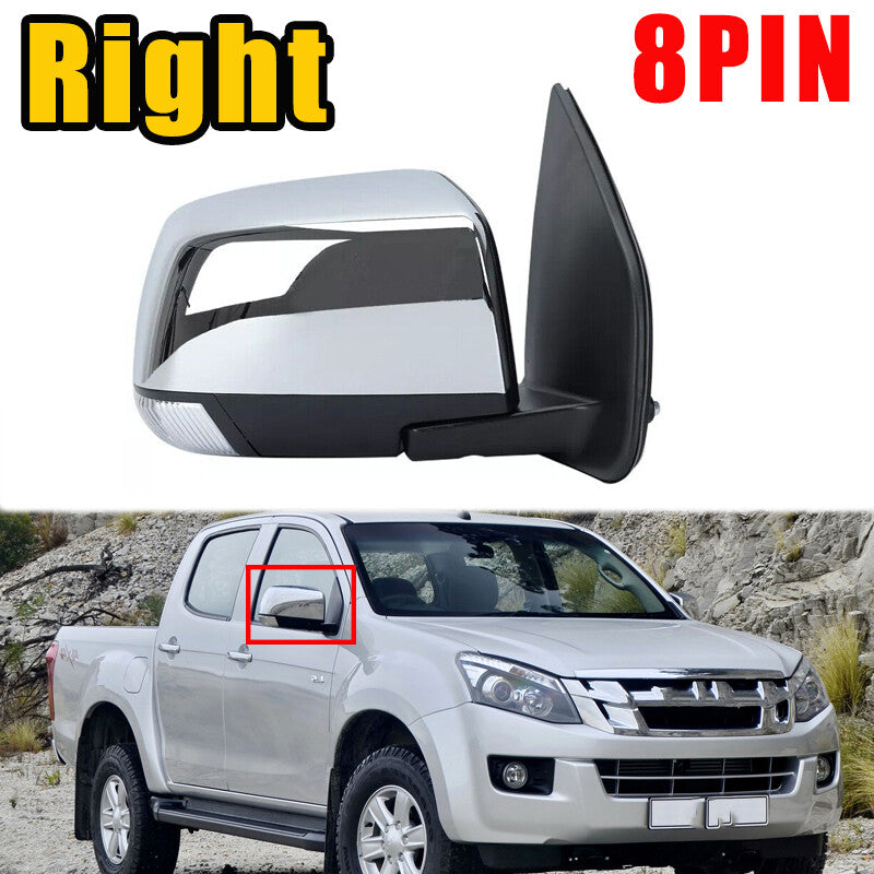 for ISUZU D-MAX DMAX 2012-18 Right Side Door Wing Mirror Electrical Folding 8Pin