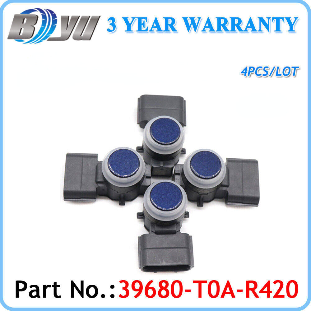 4x PDC Right Bumper Parking Sensor For 2016-18 for Honda Accord 39680-T0A-R420 Blue