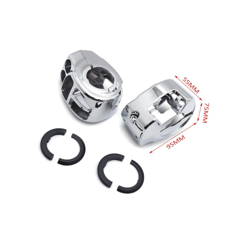 Chrome Handlebar Control Switch Housing Cover for Harley Touring Electra Glide