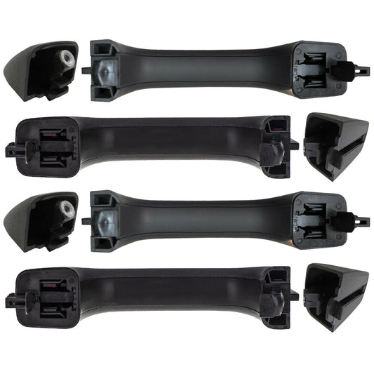 4X Front or Rear Exterior Outside Door Handle Cap Black For H3 2006-2010