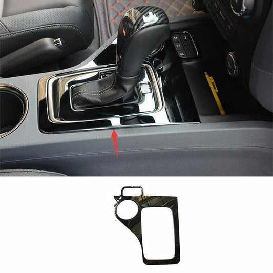 for Ford Ranger 2015-2022 Black Steel Central Console Gear Shift Cover Trim 1PCS