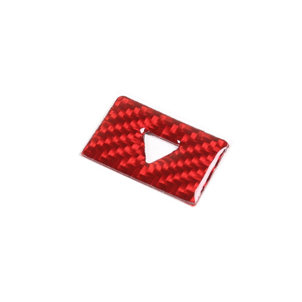 Red Carbon Fiber Warning Light Switch Button Trim for Honda for Civic 11th 2022 2023