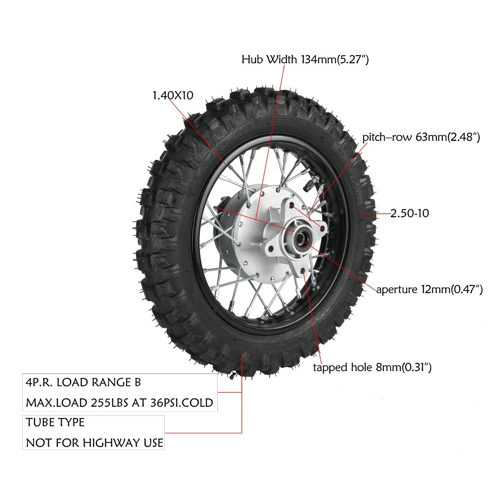 Complete plastic fender kit, for seat handles, 10-inch wheels, 2.5-10 inch wheels suitable for CRF50 XR50
